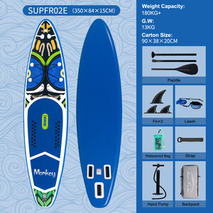 Puhallettava Surfing Paddle Board 11'6" - Apinansininen