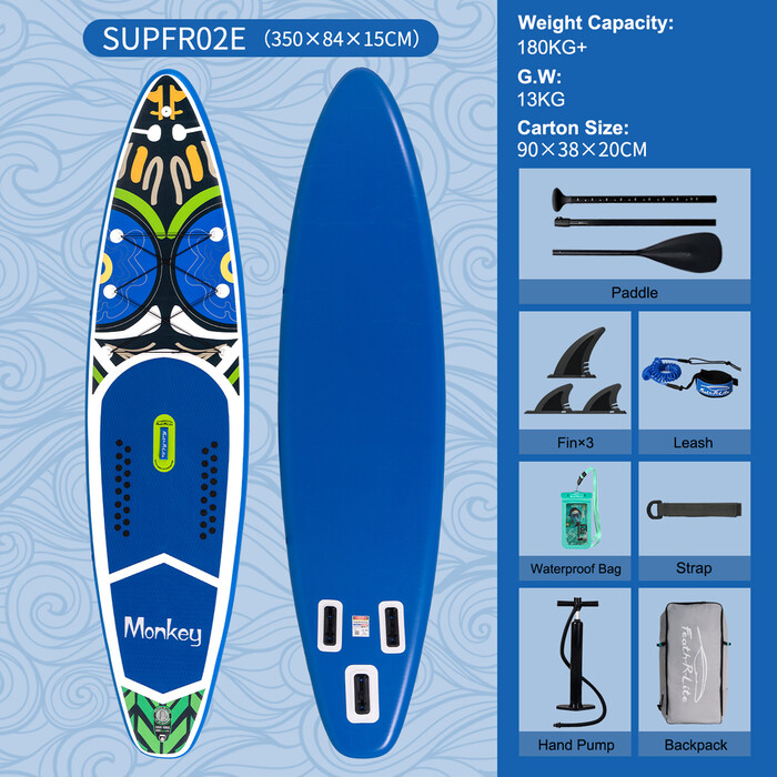 Puhallettava Surfing Paddle Board 11'6" - Apinansininen