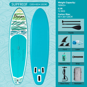 Puhallettava Surfing Paddle Board 11' - Ocean taivaansininen