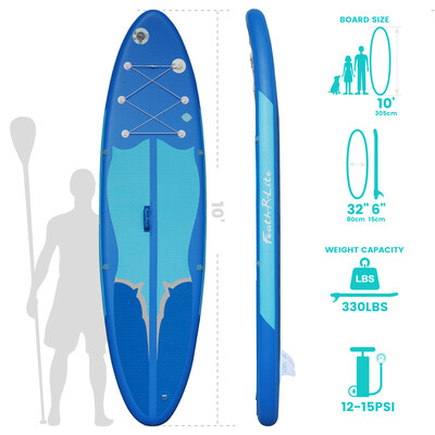 Puhallettava Surfing Paddle Board 11' - Sininen